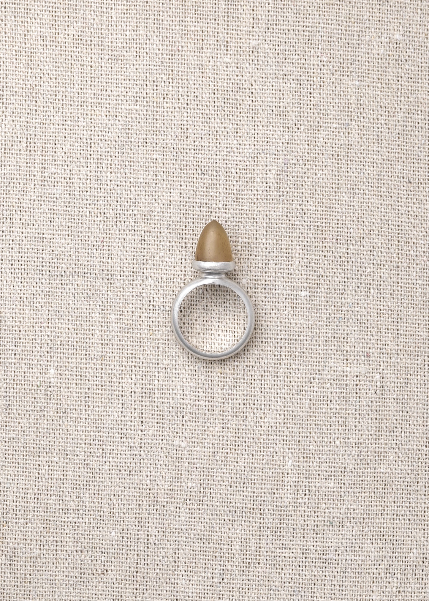 RIVERLAKE Seed Enclave Ring featuring a unique sheep horn design with intricate detailing.