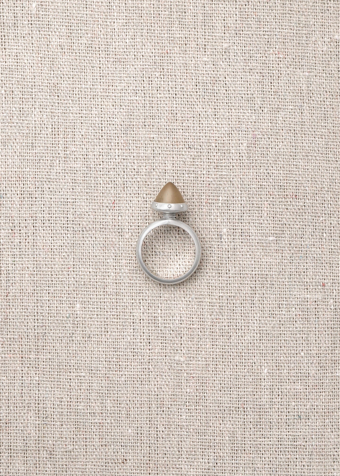 Hillock Enclave Ring by RIVERLAKE featuring a unique design in sheep horn with intricate detailing.
