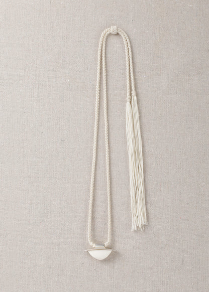 RIVERLAKE spade pendant crafted from antler with intricate detailing and a natural finish.