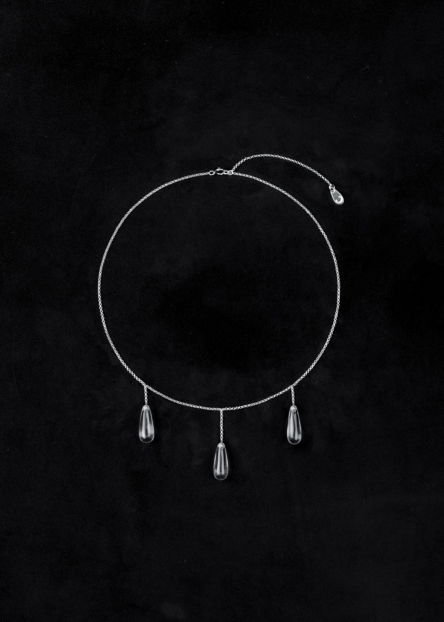 Tear Necklace in Smoky Quartz - RIVERLAKE