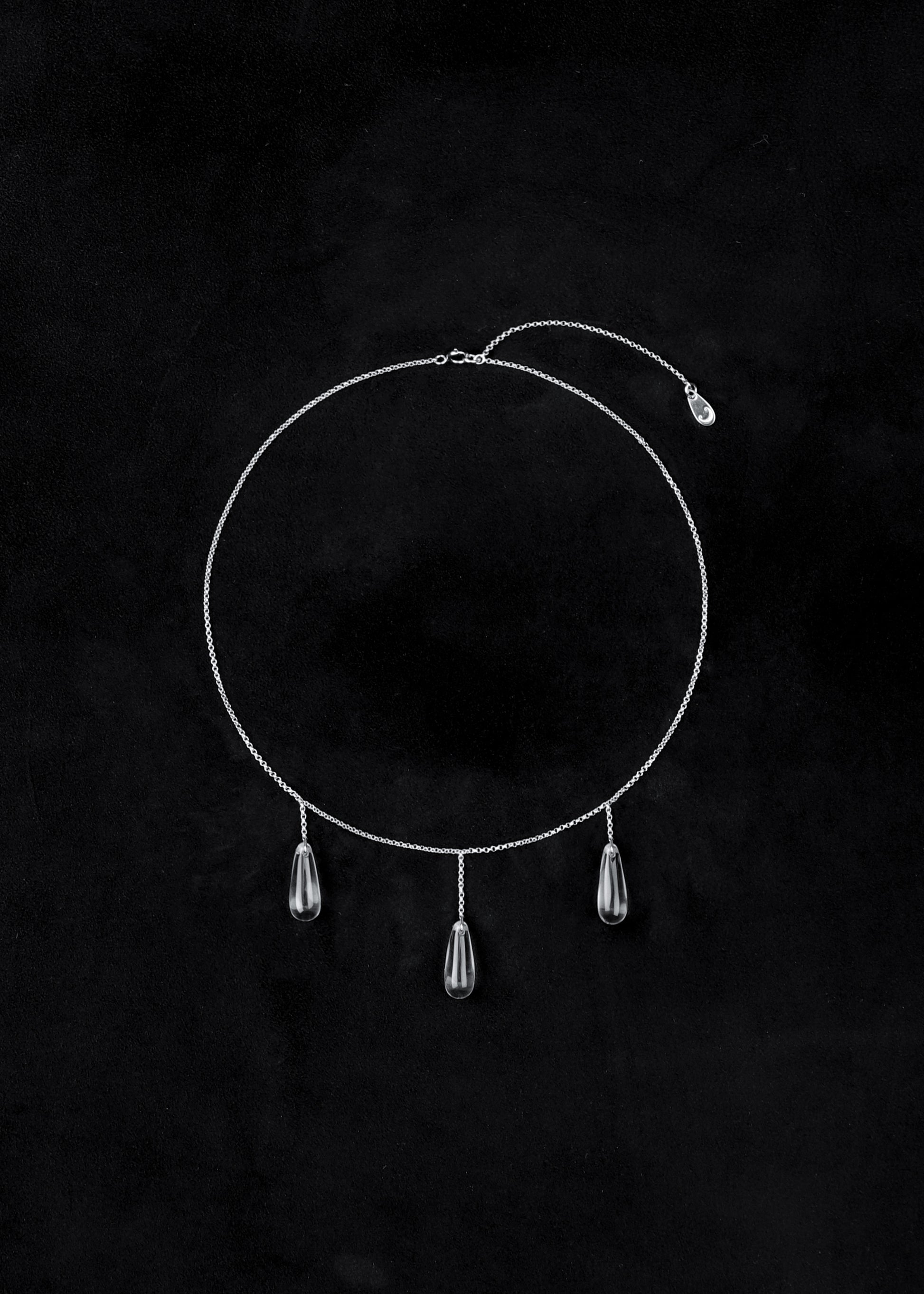 Tear Necklace in Smoky Quartz - RIVERLAKE