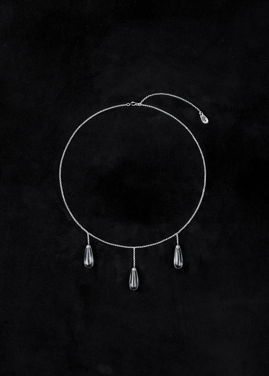 Tear Necklace in Smoky Quartz - RIVERLAKE