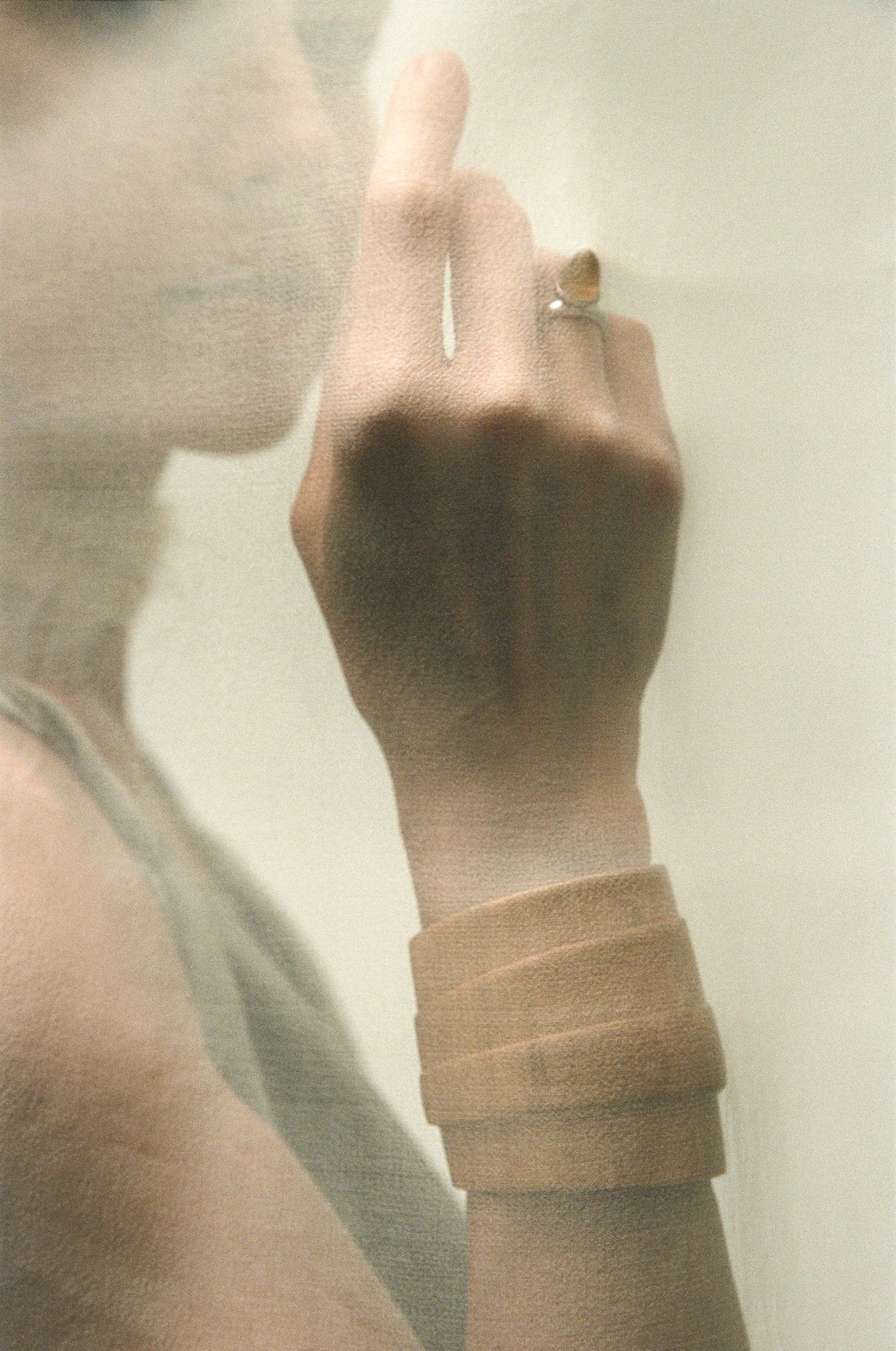 Seed Enclave Ring by RIVERLAKE featuring intricate design in natural sheep horn material.