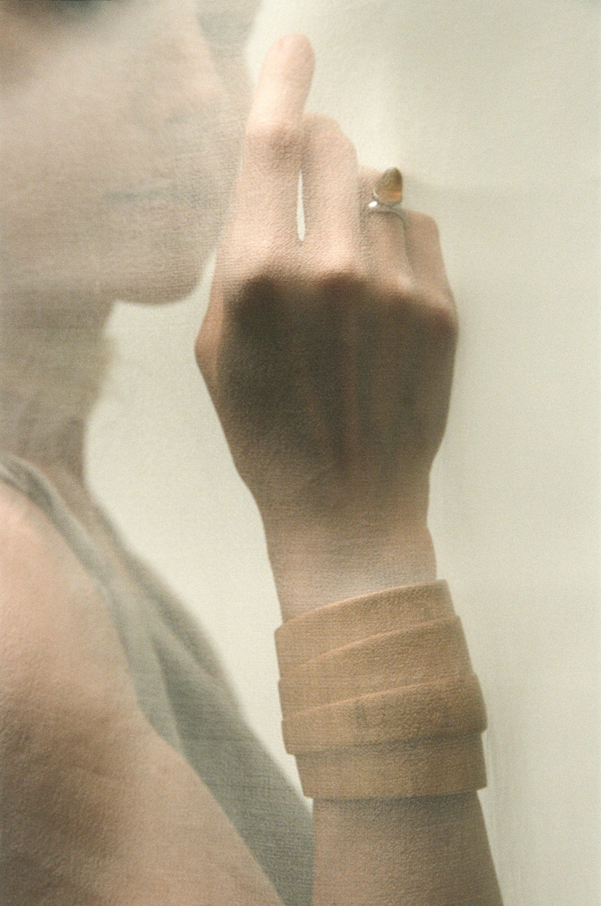 Seed Enclave Ring by RIVERLAKE featuring intricate design in natural sheep horn material.