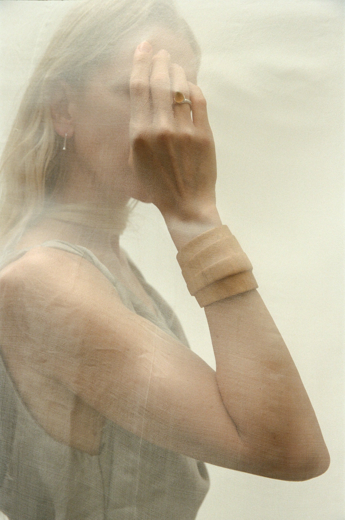 RIVERLAKE Strata Cuff in Boxwood, featuring a sleek design and rich green color, displayed against a neutral background.
