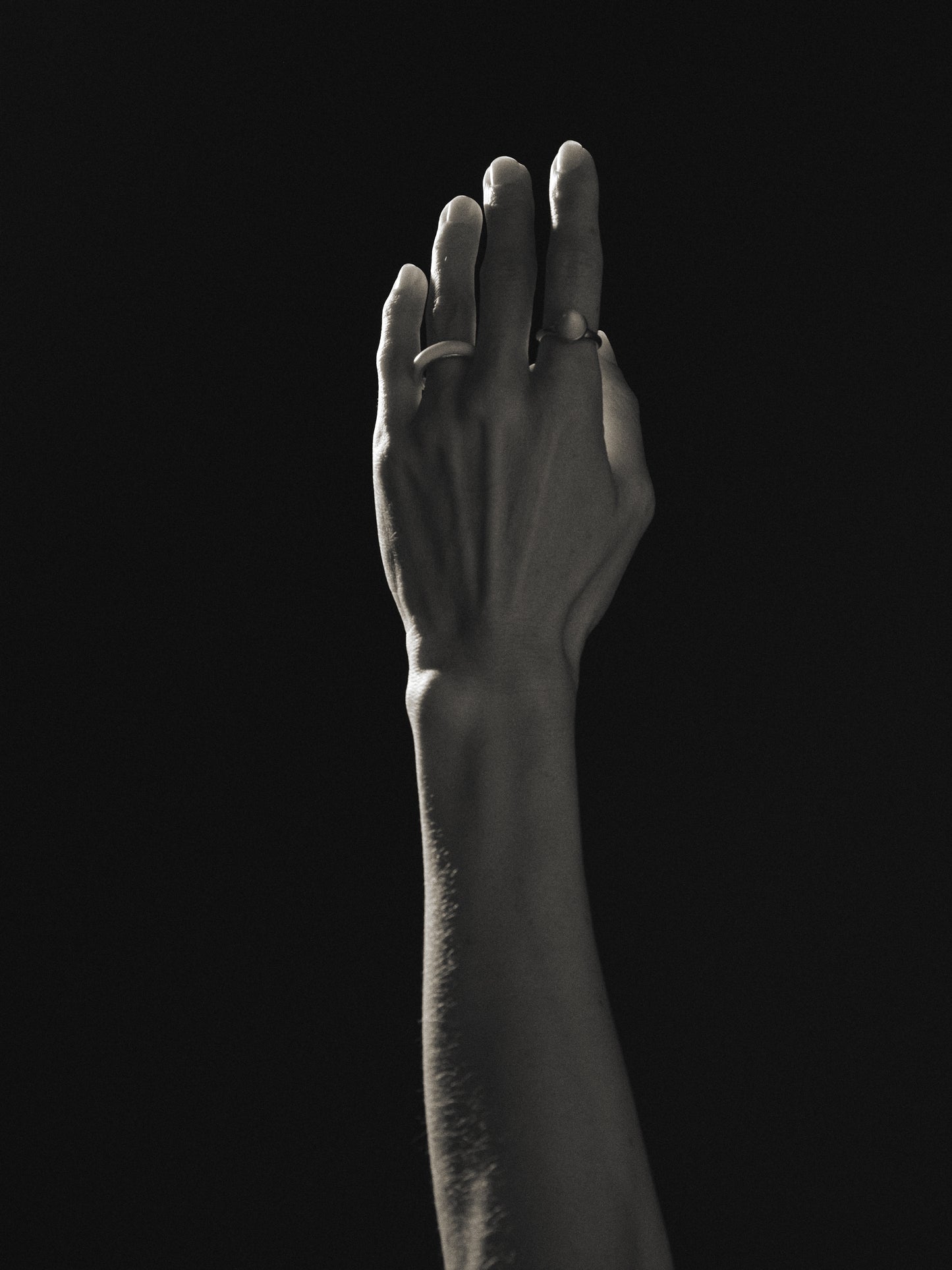 Black buffalo horn Karma Ring by RIVERLAKE showcasing a smooth, polished finish and unique, organic shape.