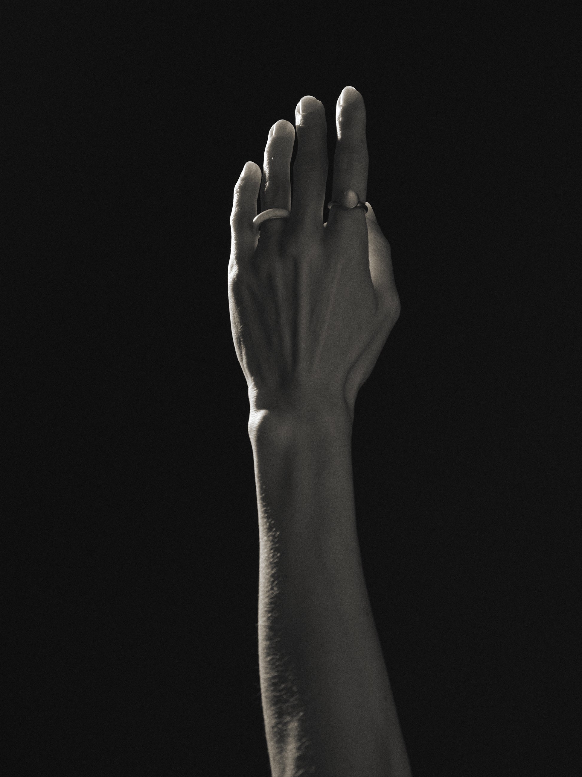 Black buffalo horn Karma Ring by RIVERLAKE showcasing a smooth, polished finish and unique, organic shape.