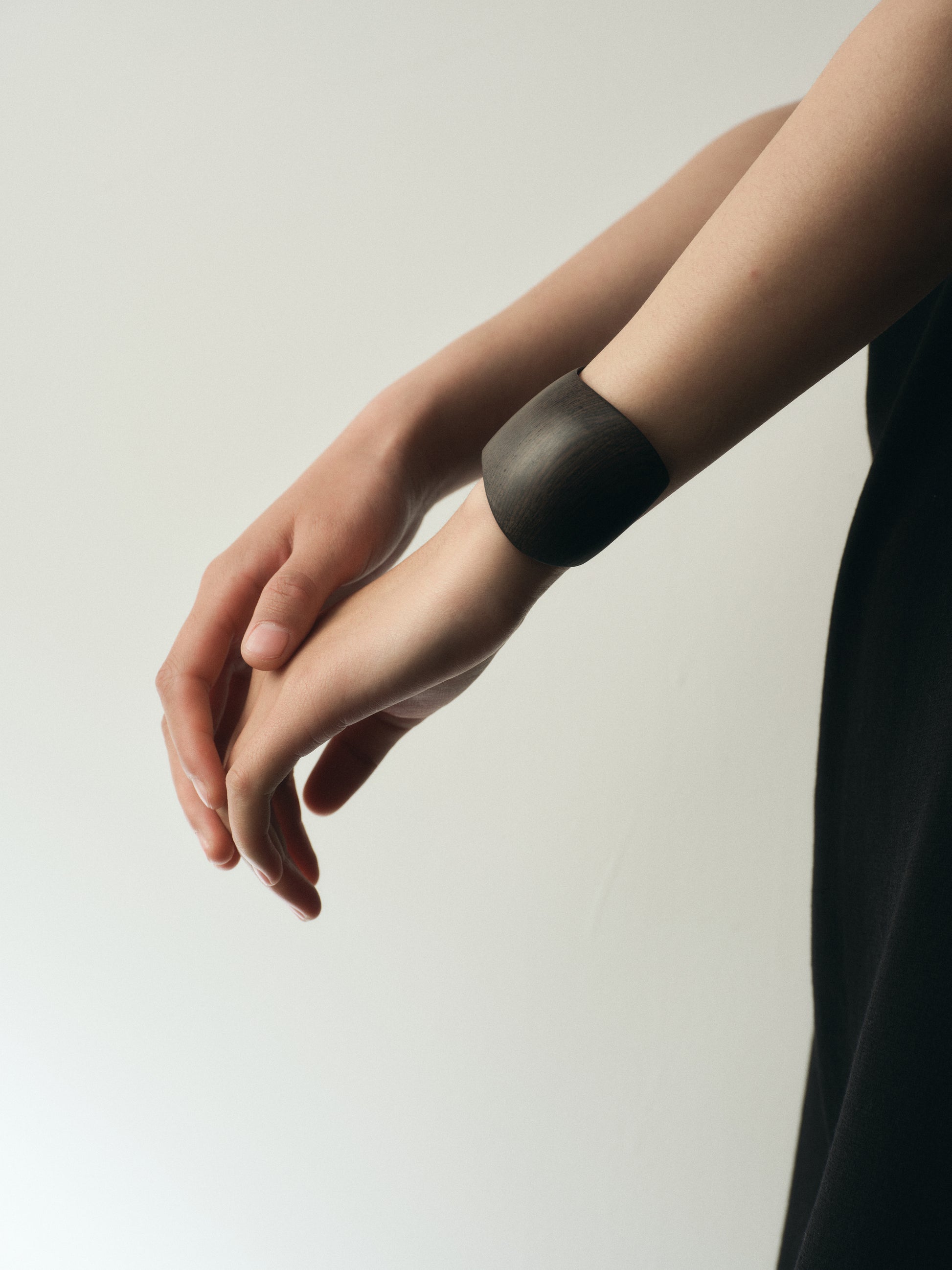 Ebony Manica Cuff by RIVERLAKE featuring a sleek, modern design and elegant finish.