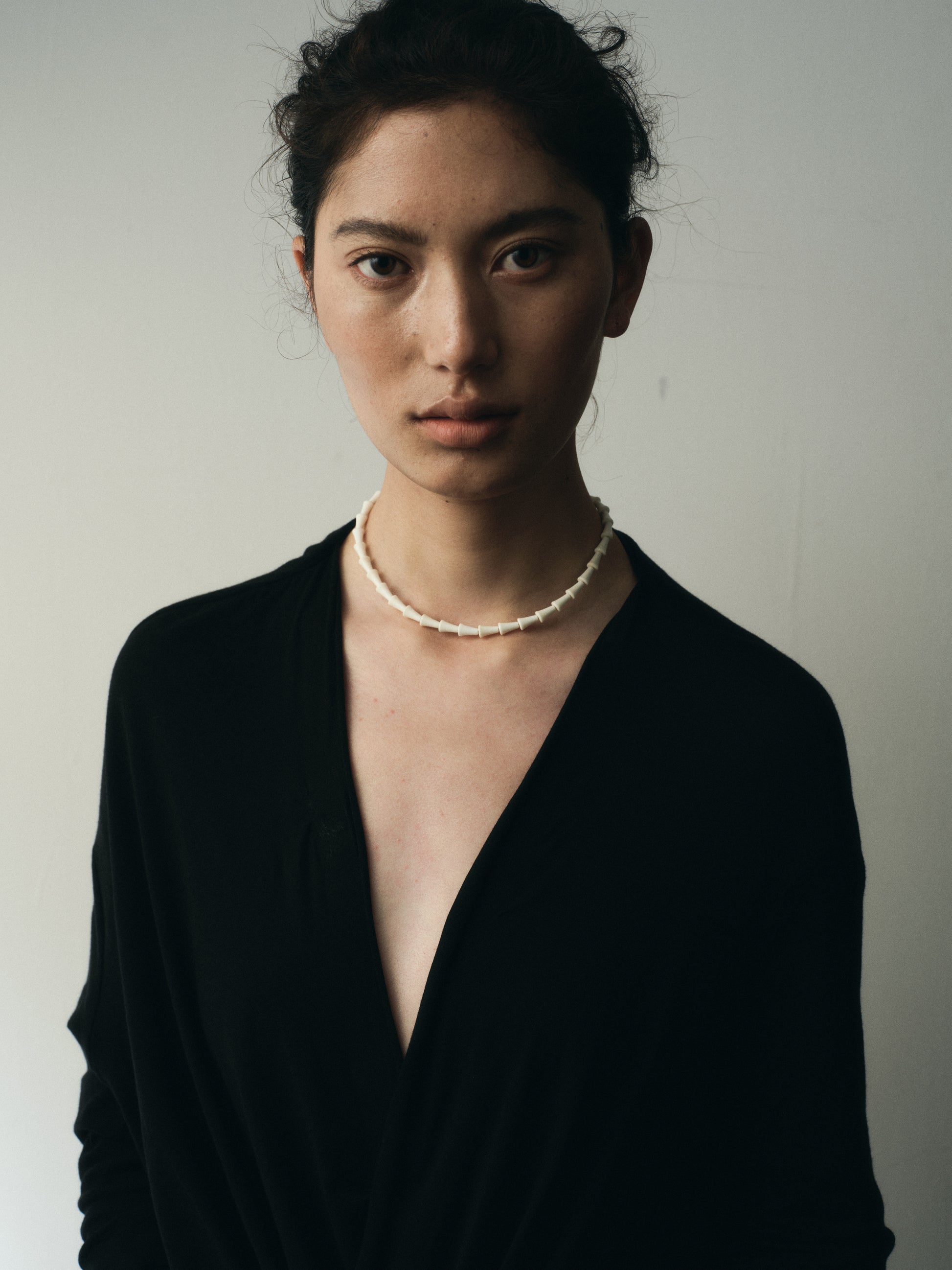 Simple Cone Necklace in Antler by RIVERLAKE, featuring a sleek cone pendant and delicate chain design.