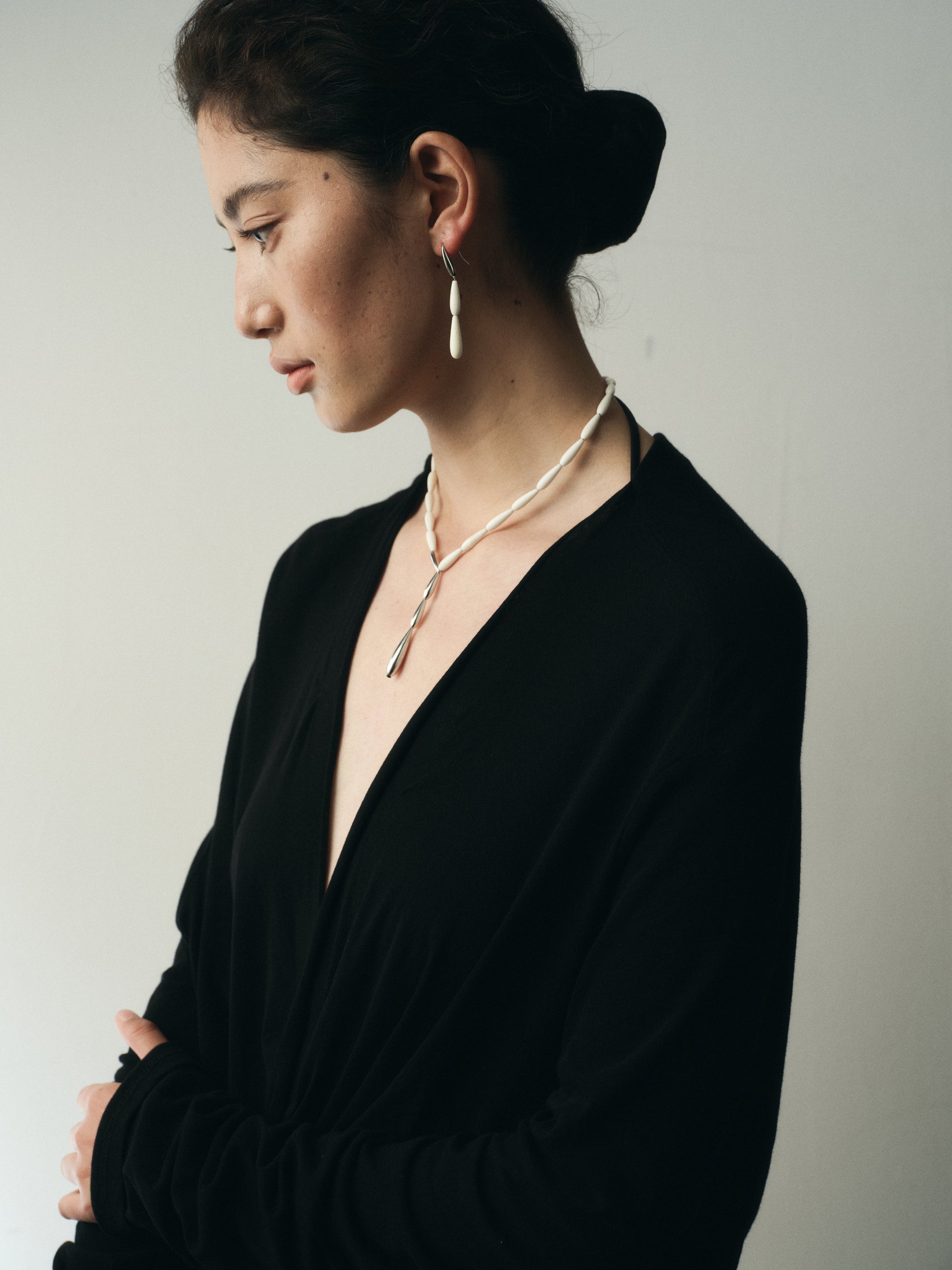 RIVERLAKE short spring earrings in antler design, featuring a delicate and natural aesthetic for everyday wear.