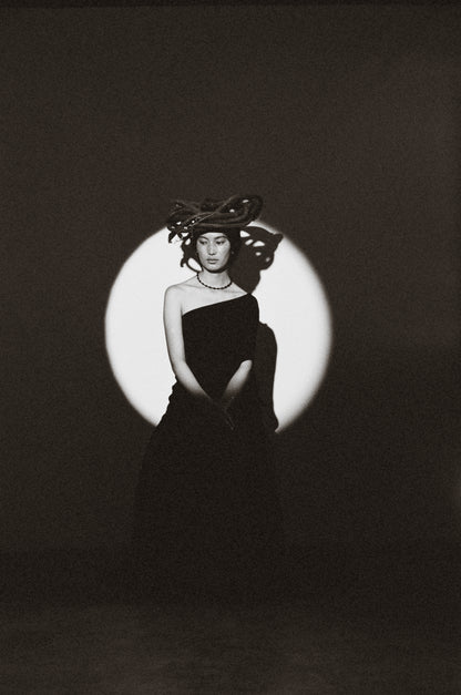 Black buffalo horn Nyx necklace by RIVERLAKE, featuring a unique pendant design on a delicate chain.