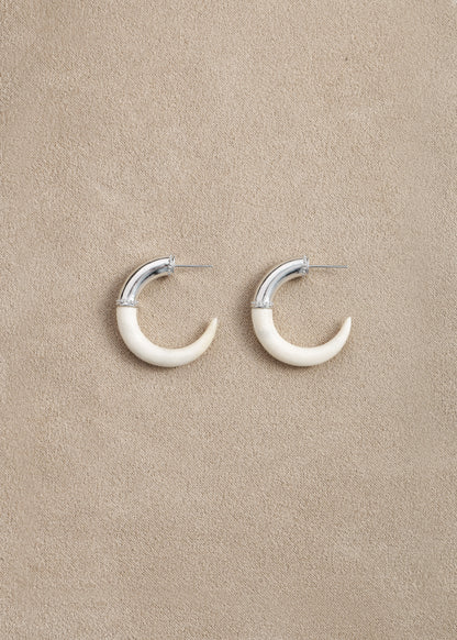 RIVERLAKE Arc Earrings in Antler, featuring a unique curved design and earthy tones for a stylish look.