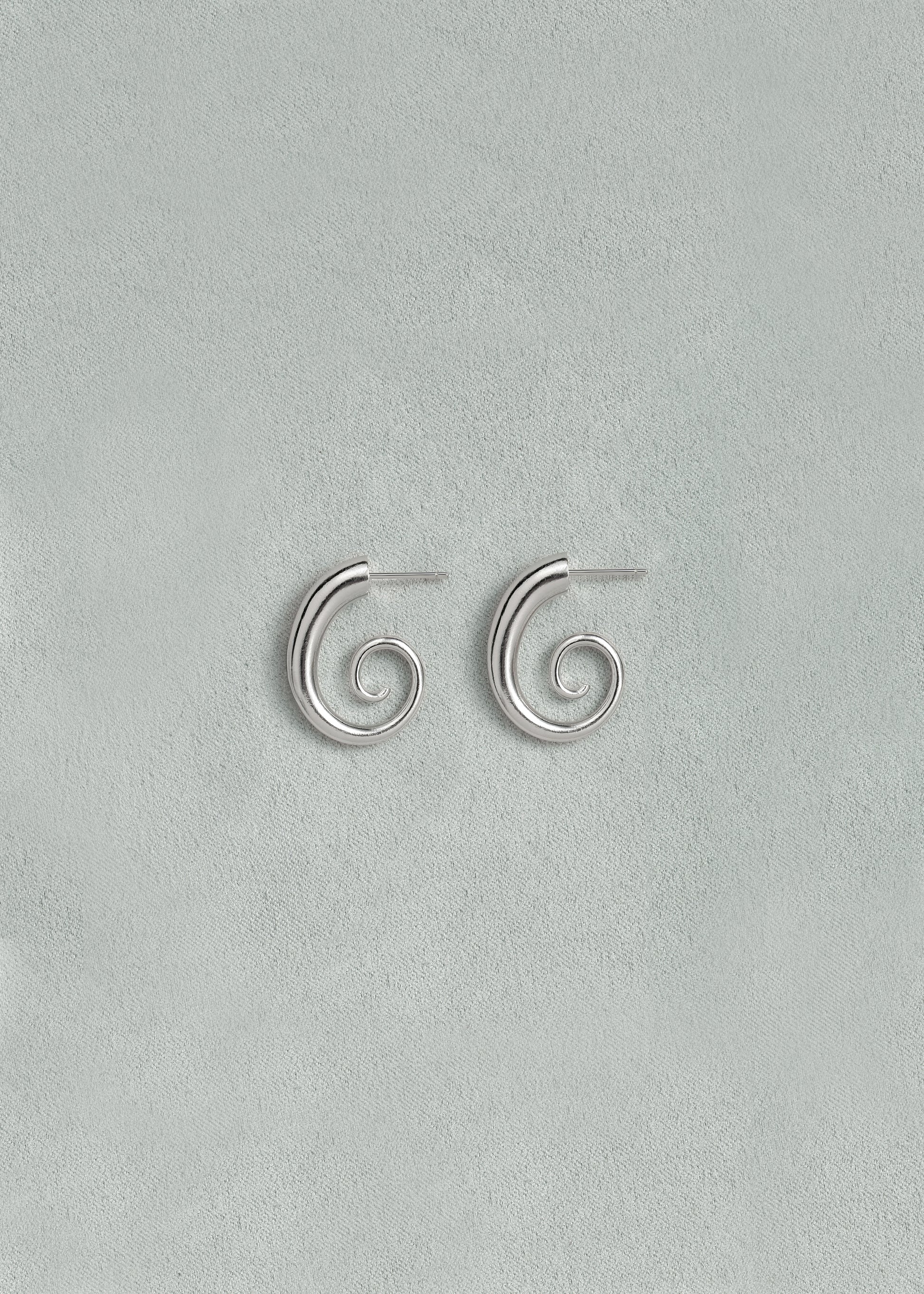 Snail earrings by RIVERLAKE featuring a detailed design with a shiny finish and colorful accents.