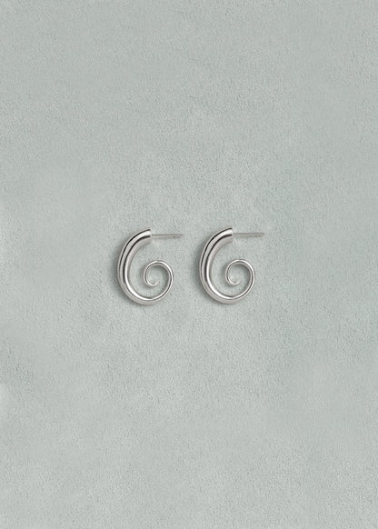 Snail earrings by RIVERLAKE featuring a detailed design with a shiny finish and colorful accents.