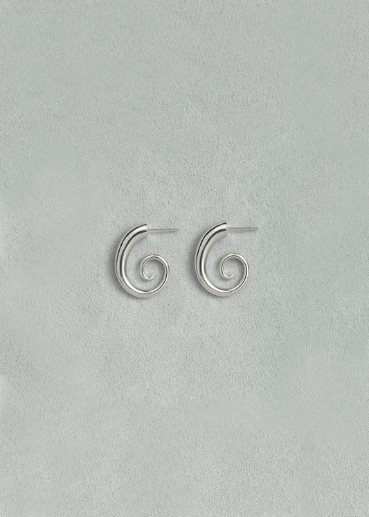 Snail earrings by RIVERLAKE featuring a detailed design with a shiny finish and colorful accents.