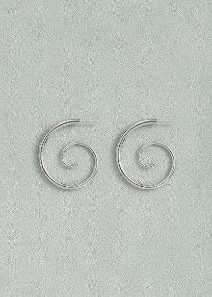 Delicate RIVERLAKE Tendril Earrings featuring intricate, flowing designs in silver, perfect for elegant occasions.