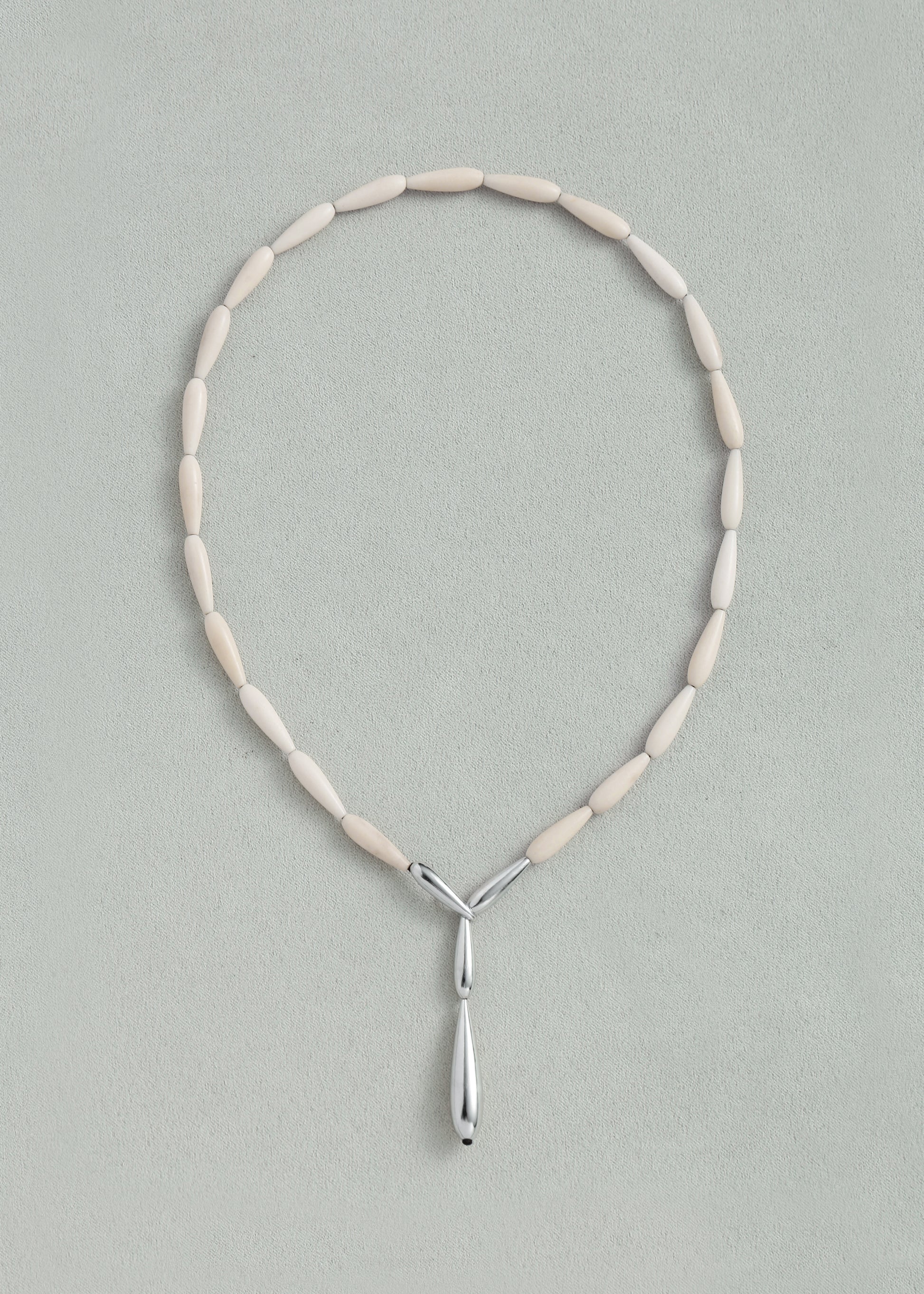 RIVERLAKE Spring Necklace featuring an antler design with delicate detailing and a natural finish.