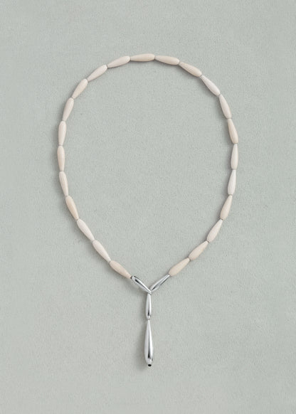 RIVERLAKE Spring Necklace featuring an antler design with delicate detailing and a natural finish.