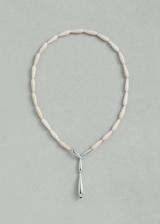 RIVERLAKE Spring Necklace featuring an antler design with delicate detailing and a natural finish.