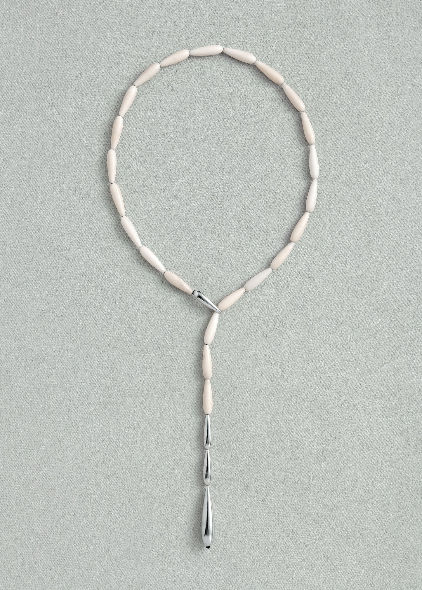 Black buffalo horn spring necklace by RIVERLAKE, featuring a unique, curved design perfect for layering or standalone wear.